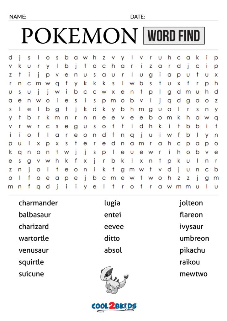 word-search-pokemon-printable