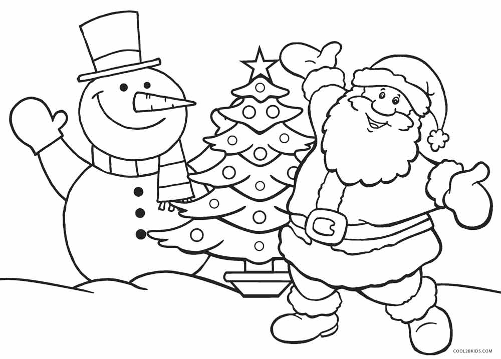 Ausmalbilder Weihnachtsmann - Malvorlagen kostenlos zum ausdrucken