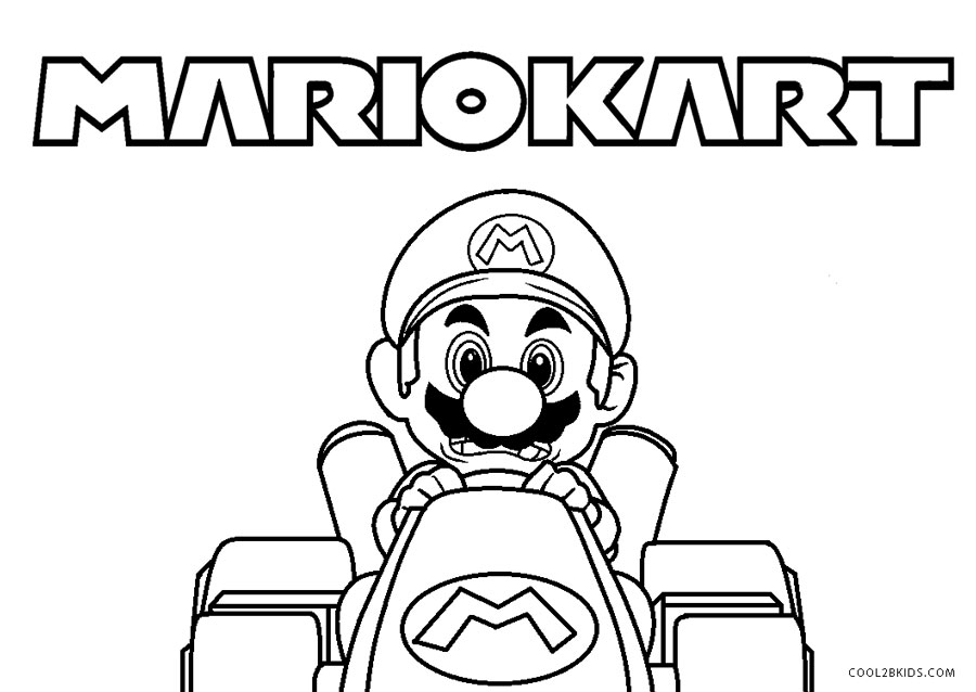 Ausmalbilder Mario Kart - Malvorlagen kostenlos zum ausdrucken