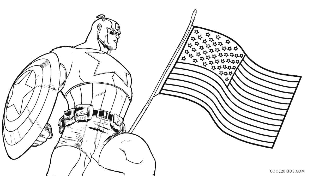 Ausmalbilder Captain America   Malvorlagen kostenlos zum ausdrucken