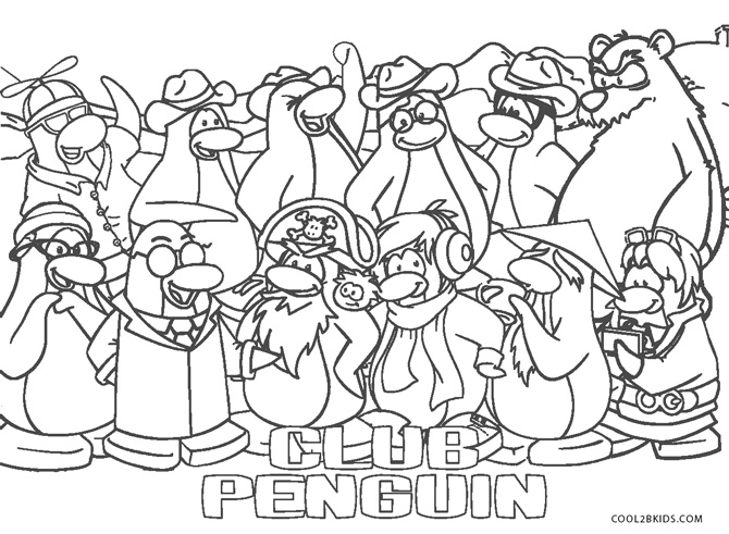 ausmalbilder club pinguin  malvorlagen kostenlos zum