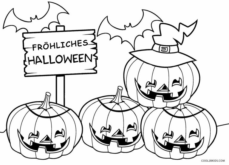 Ausmalbilder Halloween - Malvorlagen kostenlos zum ausdrucken