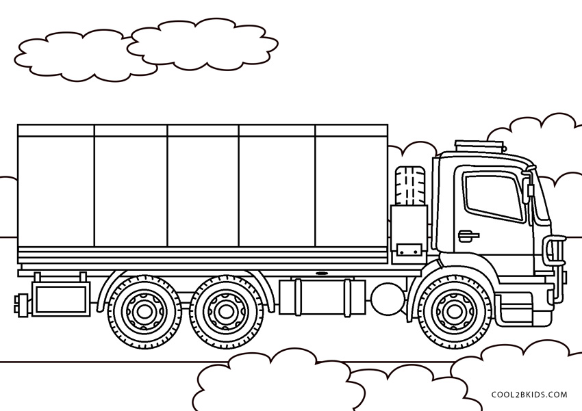 Ausmalbilder LKW - Malvorlagen kostenlos zum ausdrucken