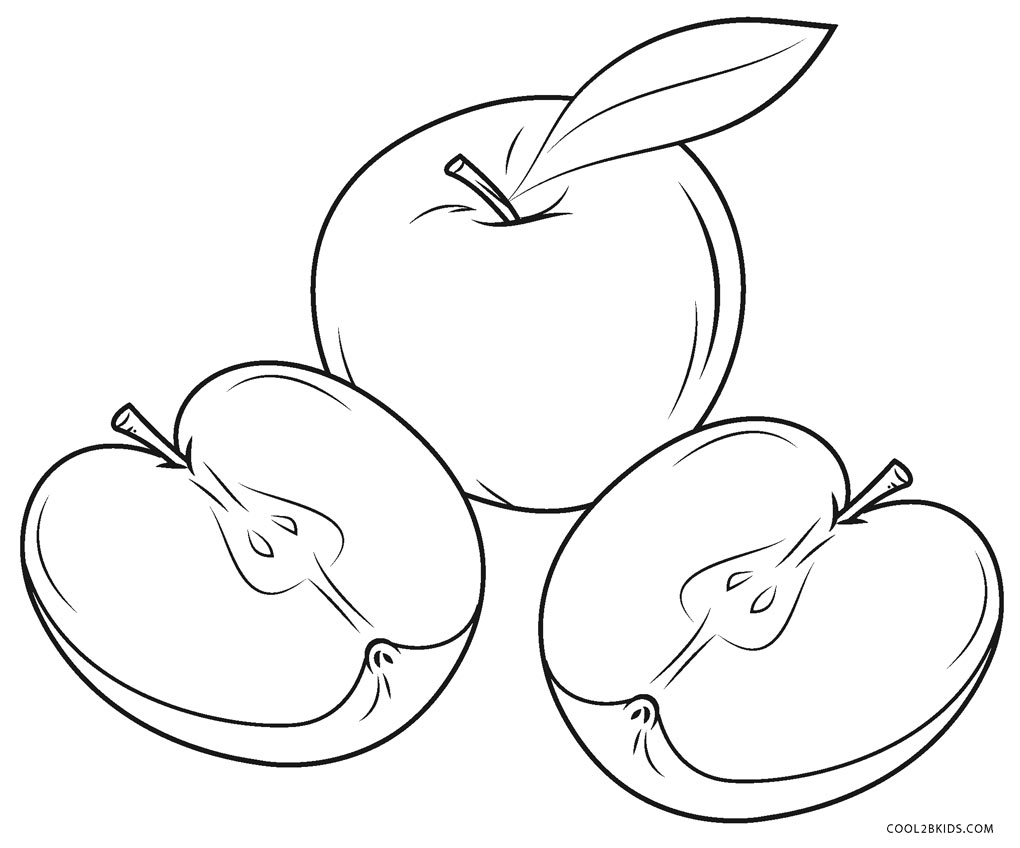 Ausmalbilder Apfel - Malvorlagen kostenlos zum ausdrucken