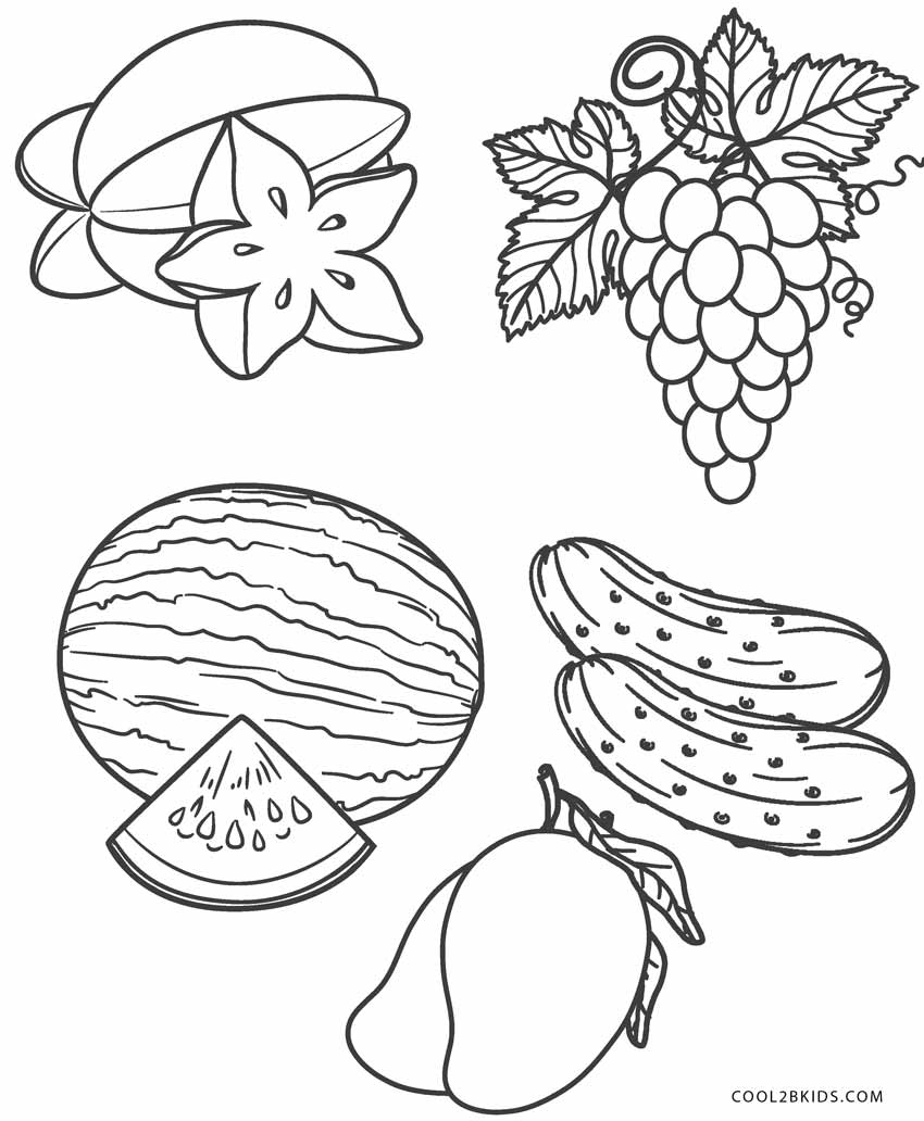 Ausmalbilder Obst   Malvorlagen kostenlos zum ausdrucken   Cool20bKids
