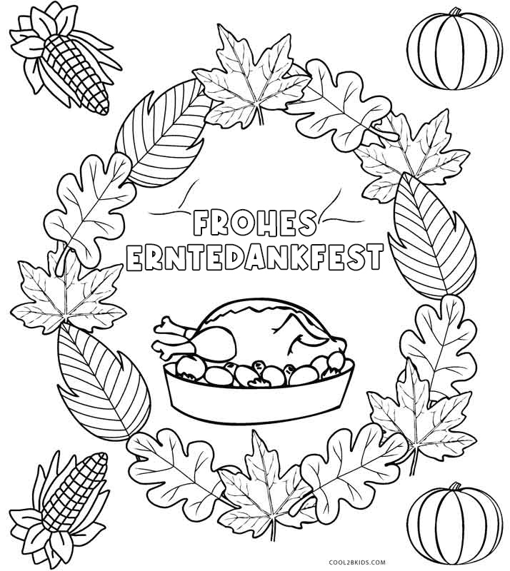 Ausmalbilder Thanksgiving - Malvorlagen kostenlos zum ausdrucken