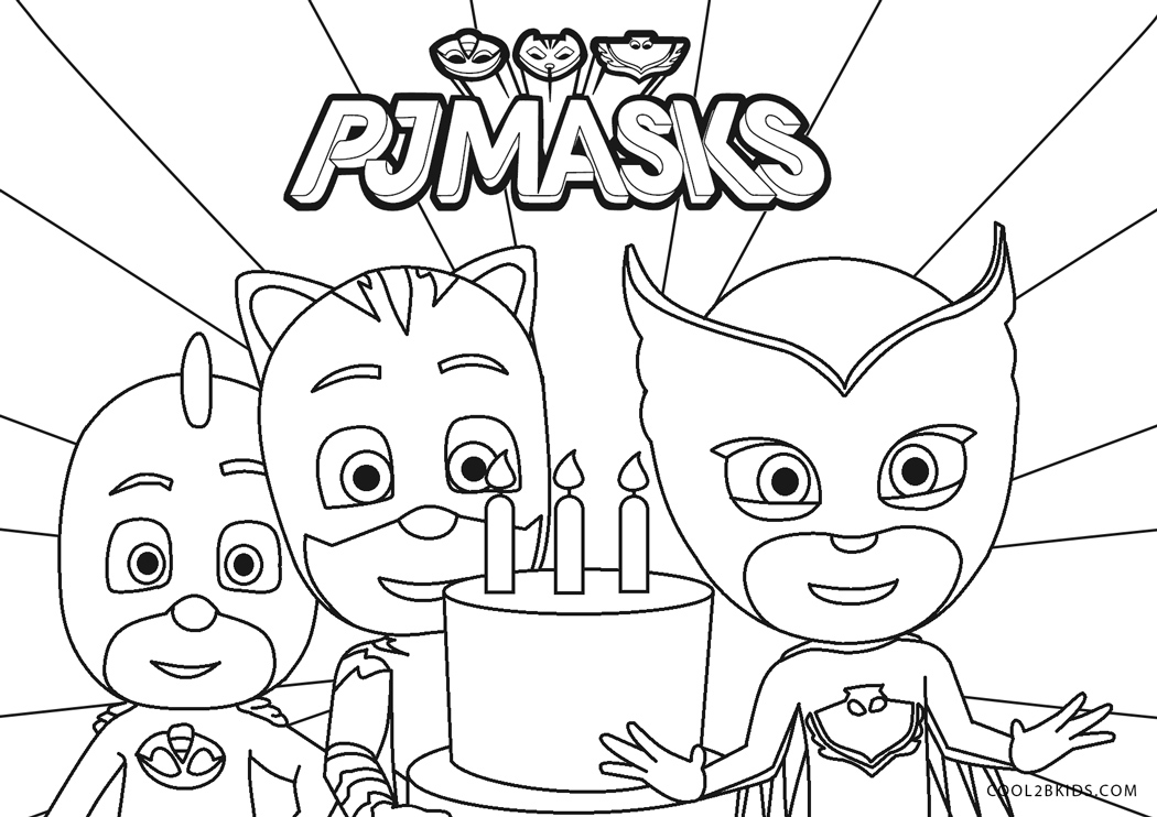 Ausmalbilder PJ Masks - Malvorlagen kostenlos zum ausdrucken