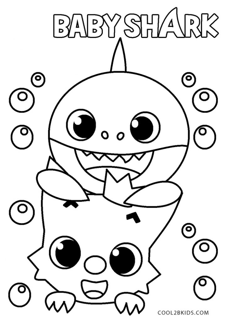 Ausmalbilder Baby Shark Malvorlagen kostenlos zum ausdrucken