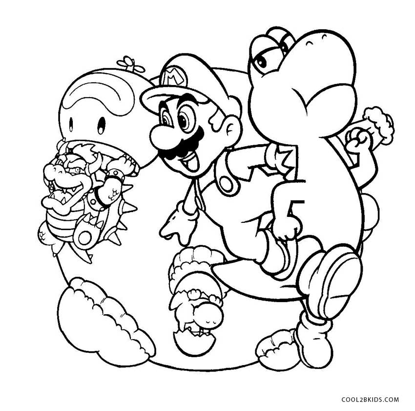 Ausmalbilder Mario - Malvorlagen kostenlos zum ausdrucken