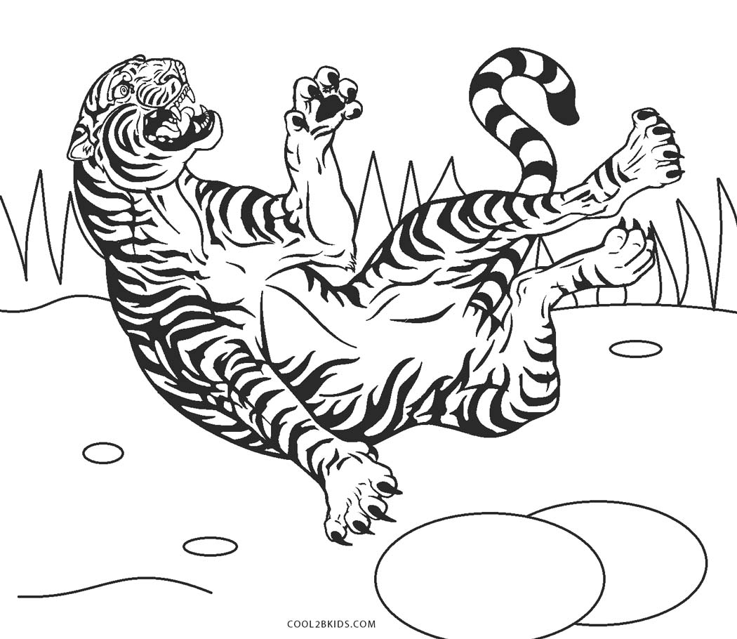 Ausmalbilder Tiger   Malvorlagen kostenlos zum ausdrucken