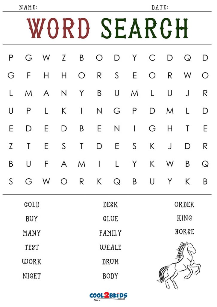 2nd Grade Word Search | Cool2bKids