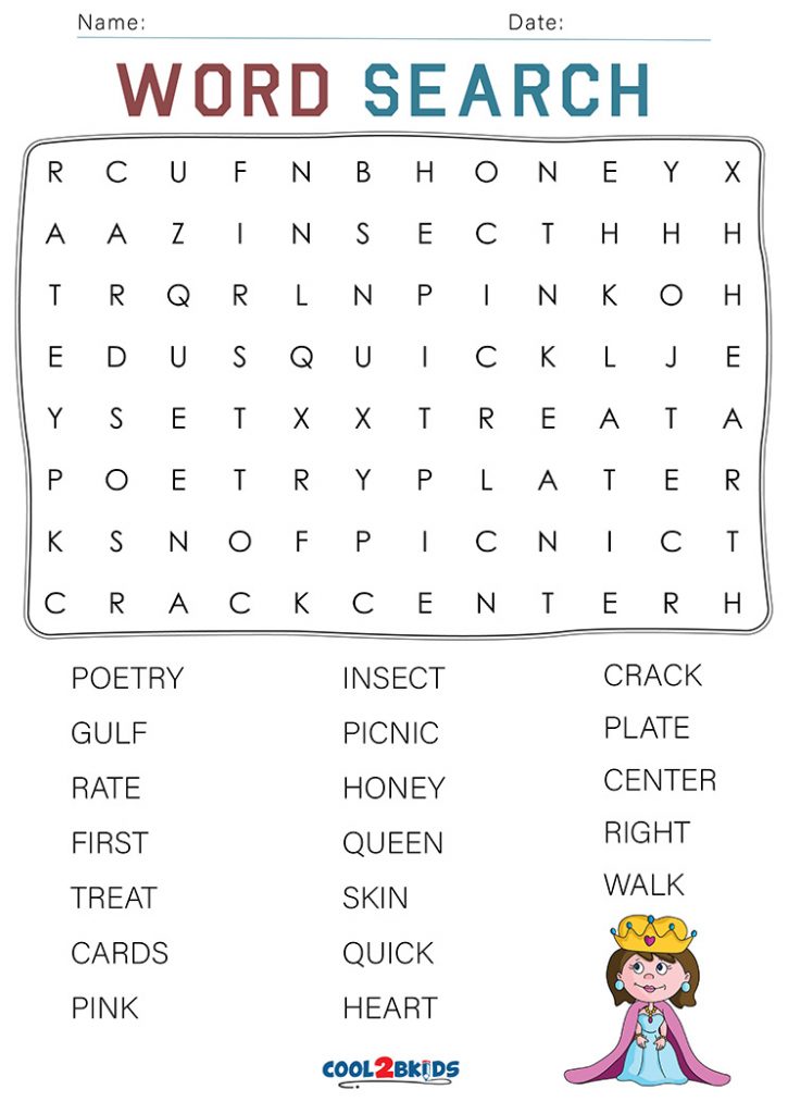 3rd grade word search cool2bkids