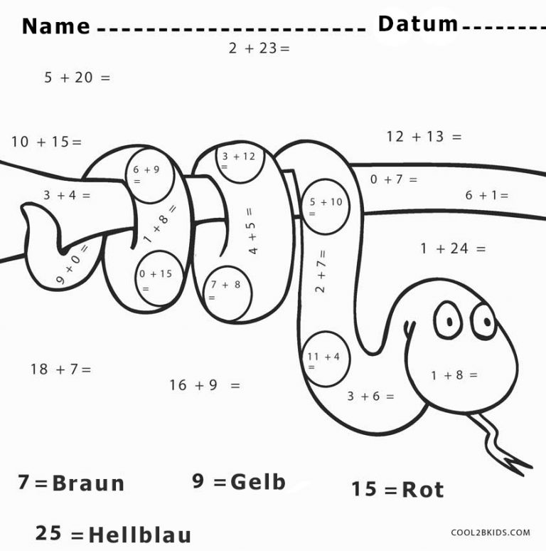 Math Sheets For Kids Printable