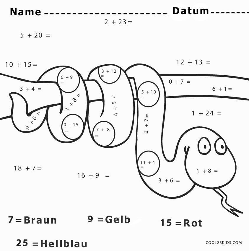 Ausmalbilder Mathe - Malvorlagen kostenlos zum ausdrucken