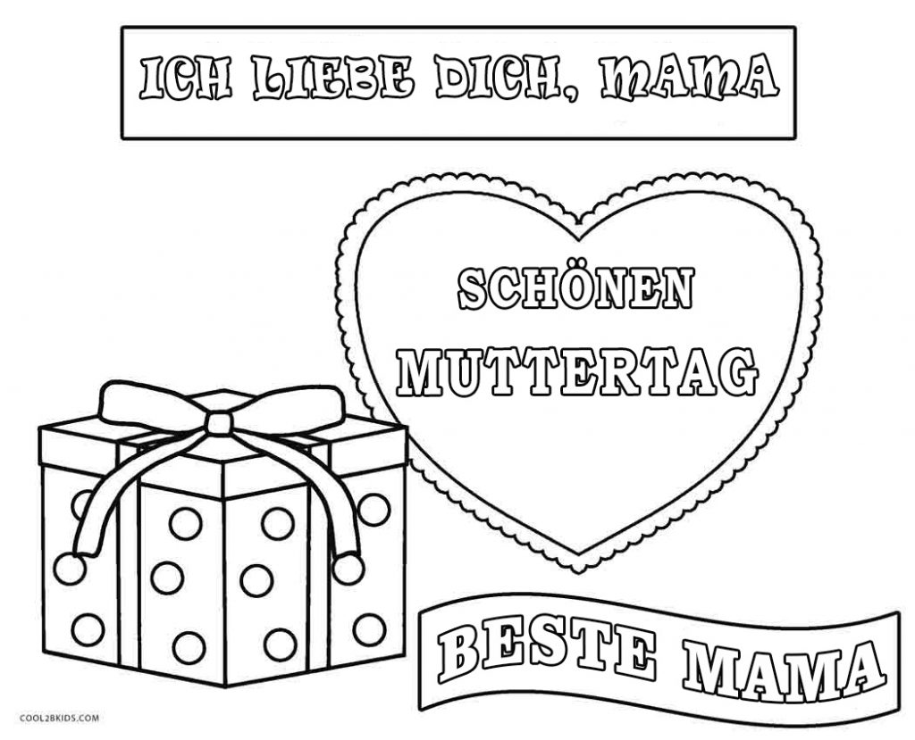 Ausmalbilder Muttertag - Malvorlagen kostenlos zum ausdrucken