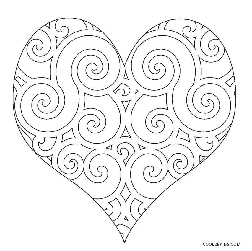 Coloriage Coeur Dessin Coeur Imprimer | The Best Porn Website