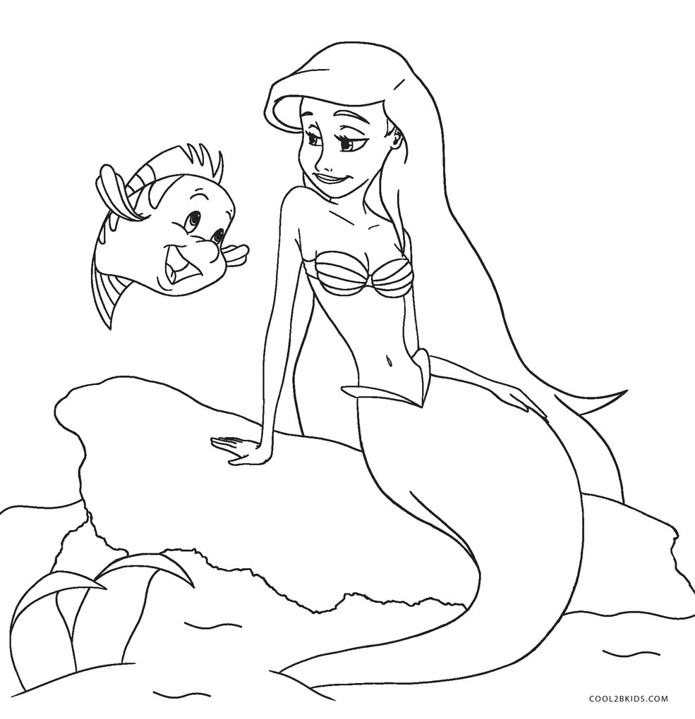 Desenhos de Ariel para colorir - Páginas para impressão grátis