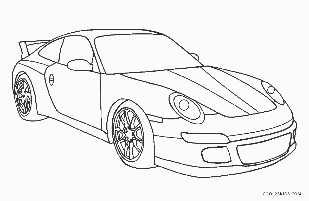 Carro de corrida simples com fogo para colorir - Imprimir Desenhos