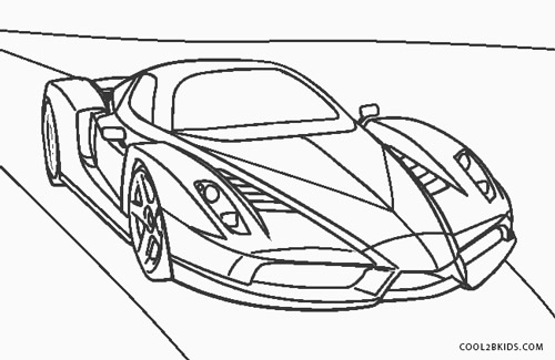 Desenhos de Carros de Corrida para colorir - Páginas para impressão grátis