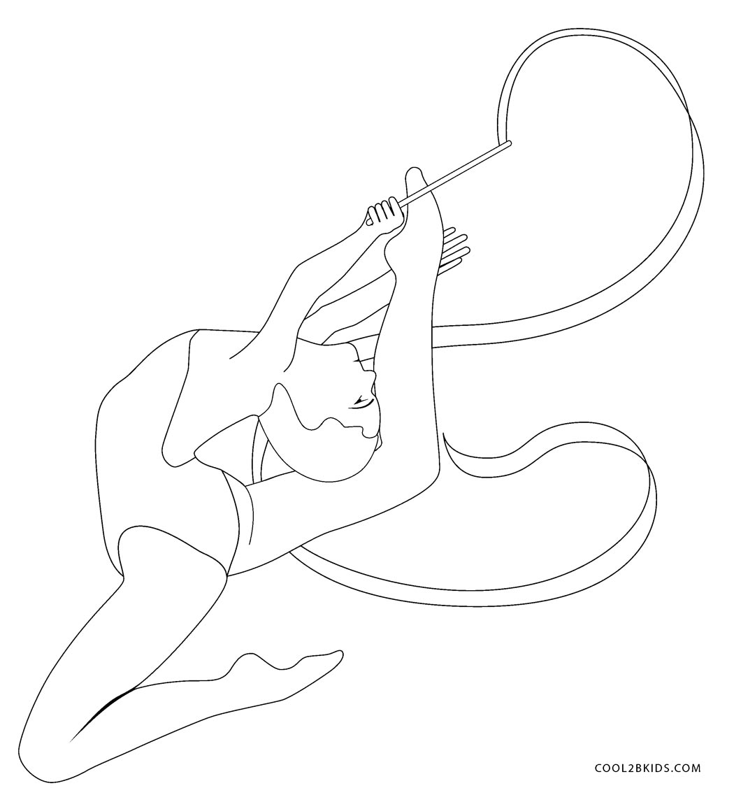 FREE! - Desenho de Ginástica Olímpica para Colorir