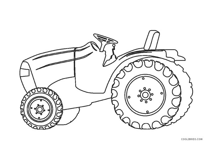 desenho de trator com rosto para colorir para crianças 10002498