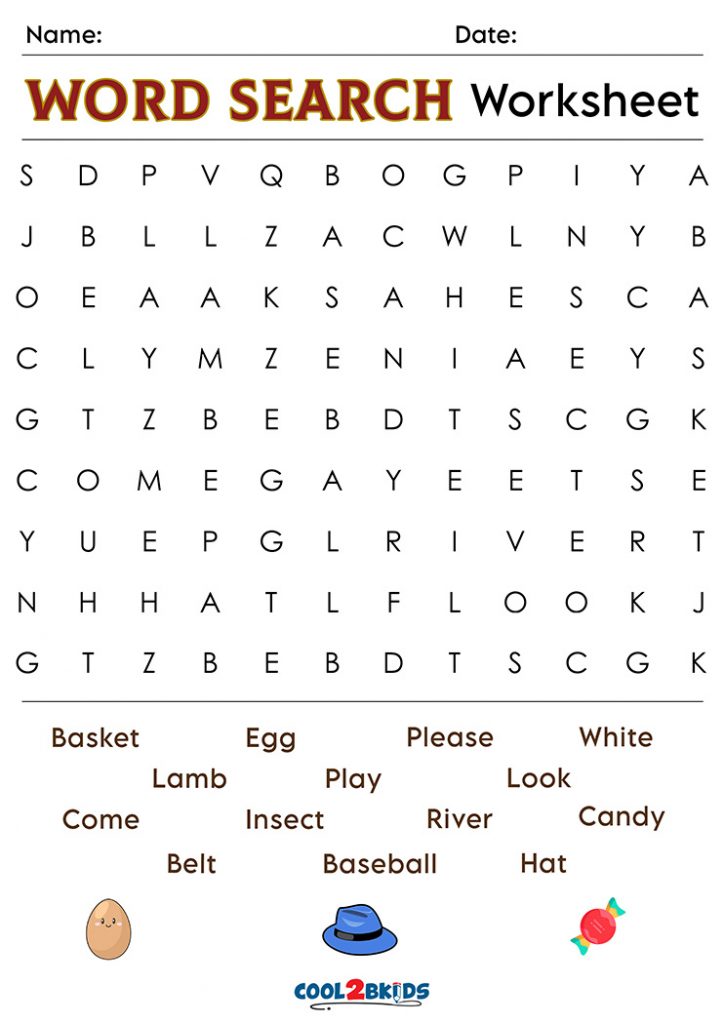 Printable Kindergarten Word Search Cool2bKids Printable Kindergarten Word Search Cool2bKids