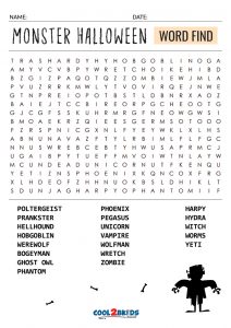 Halloween Word Search | Cool2bKids