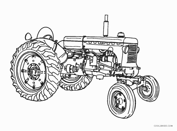 desenho de trator com rosto para colorir para crianças 10002498