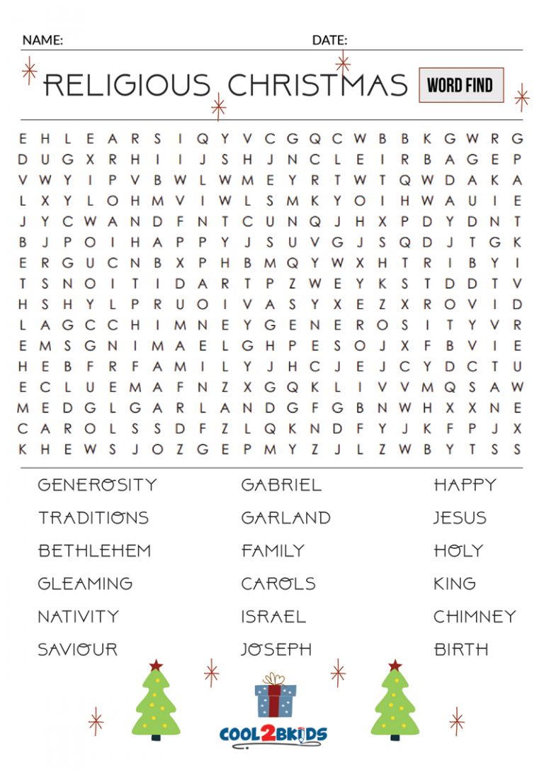 Free Printable Christian Christmas Word Search Puzzle Vrogue co