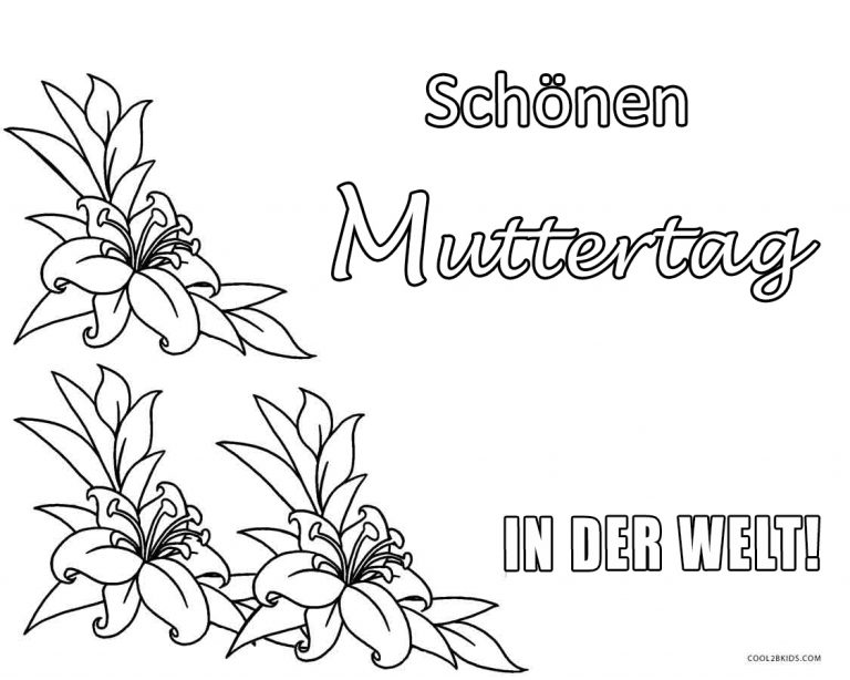 Ausmalbilder Muttertag - Malvorlagen kostenlos zum ausdrucken