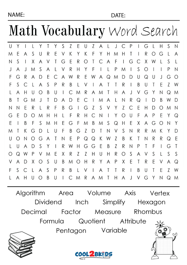 Science Vocabulary Word Search