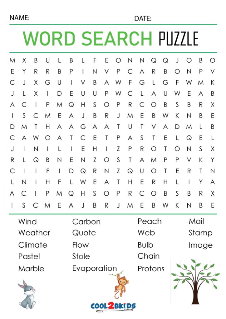 4th Grade Word Search | Cool2bKids