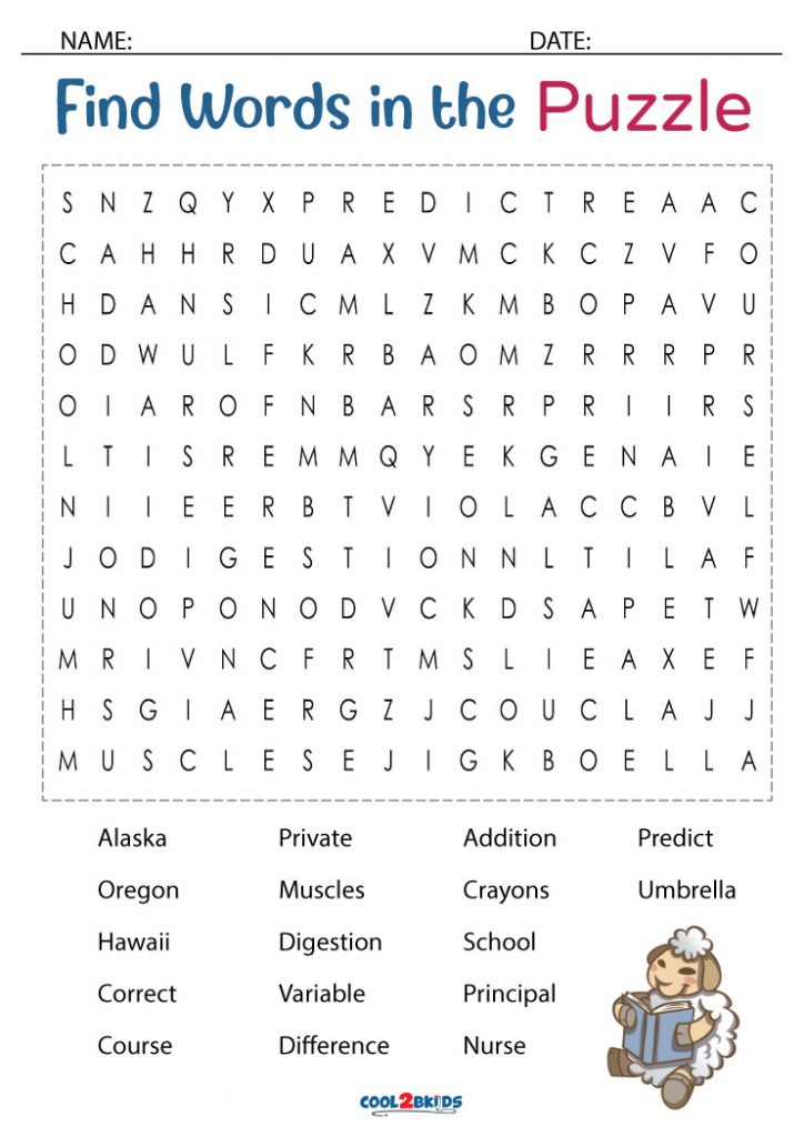 5Th Grade Word Search Free Printable