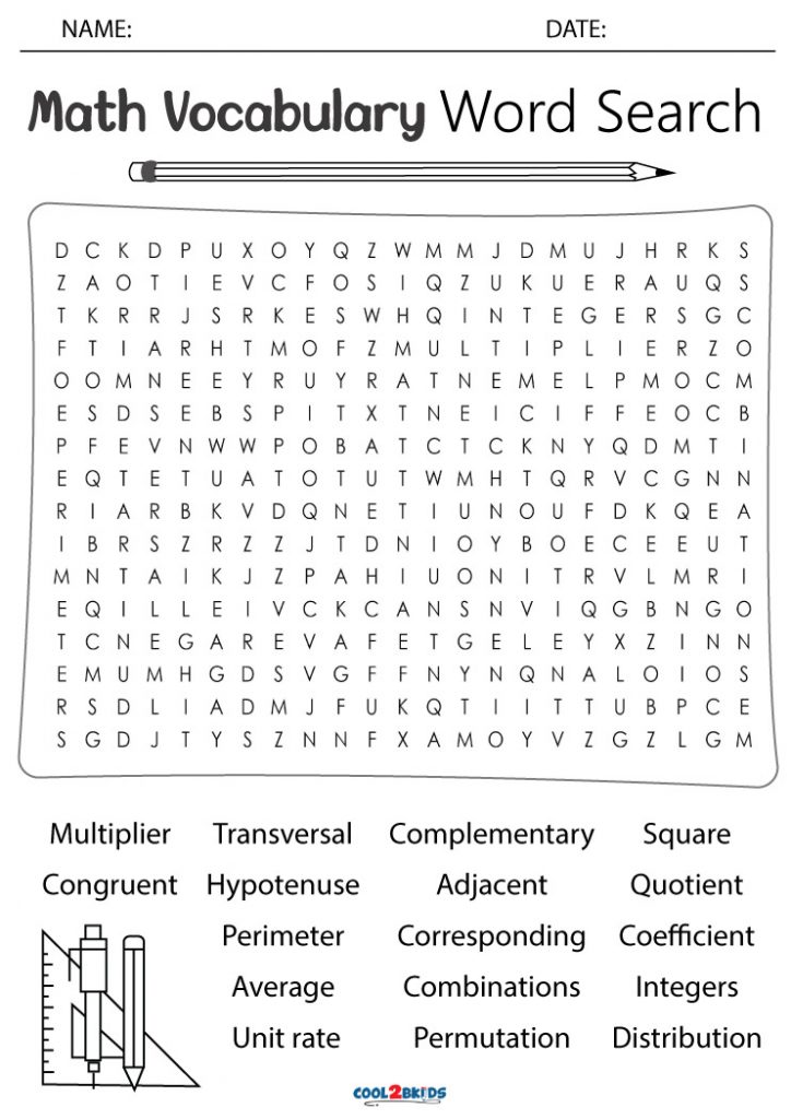 math-word-search-printable