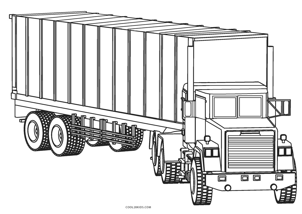 Desenho De Caminhão Para Colorir Transparent PNG - 505x470 - Free
