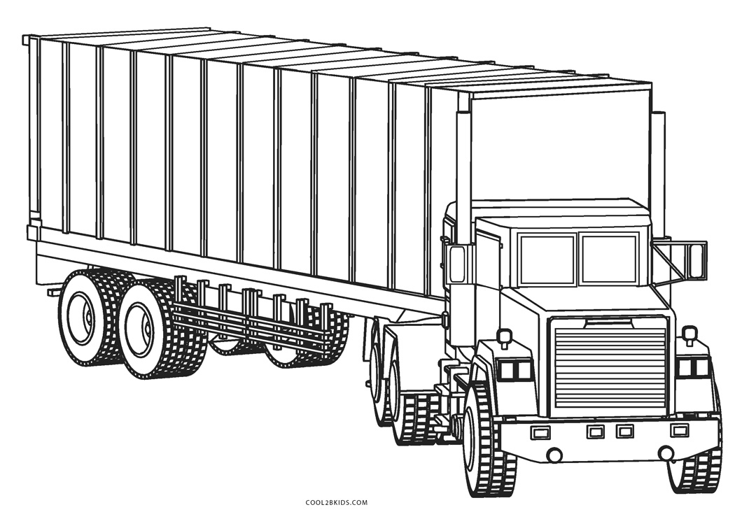 Desenhos de Caminhões para Imprimir e Colorir