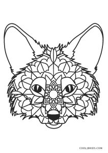 Desenho de Cara de Raposa para colorir