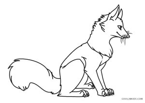 Desenho de Raposa-cinzenta sentada para colorir