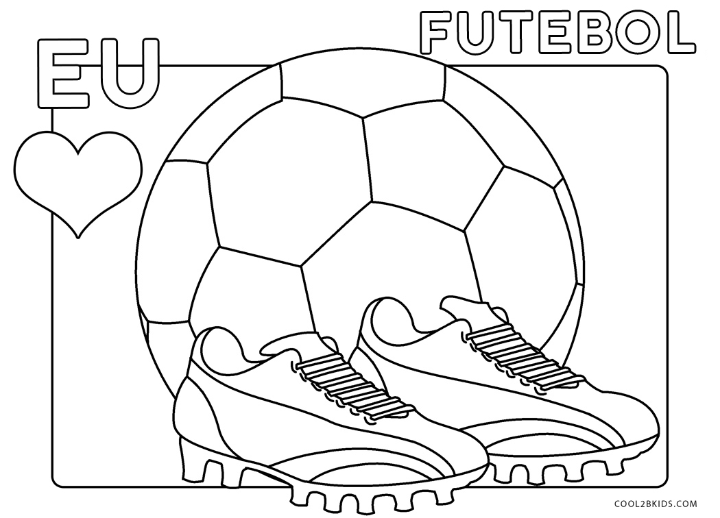 Desenhos de Futebol para Imprimir e Colorir