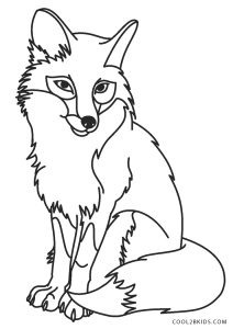 Desenho de Raposa de aparência simples para colorir