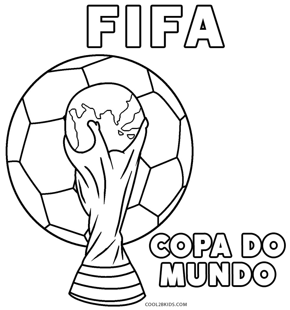 Desenhos para Colorir da Copa do Mundo de Futebol - Twinkl