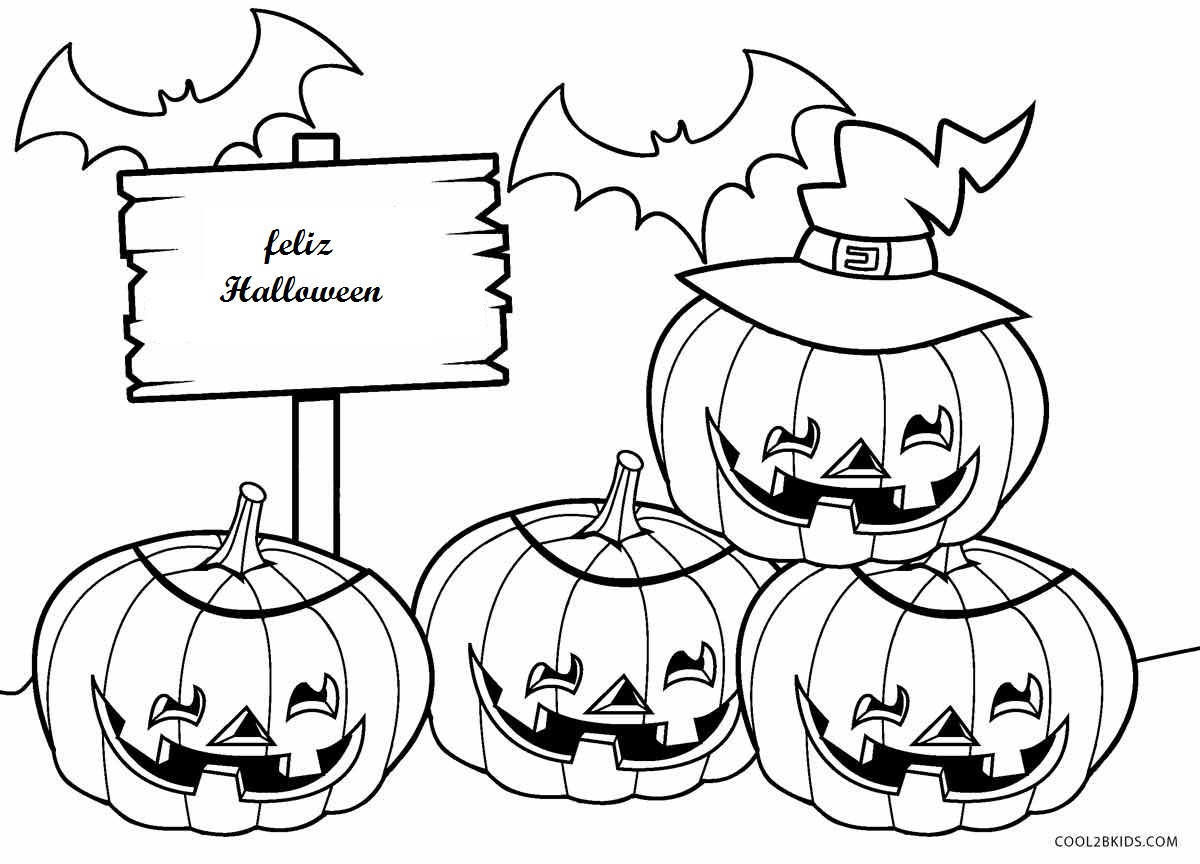 Desenhos de Gatos de Halloween Para Colorir - Cool2bKids