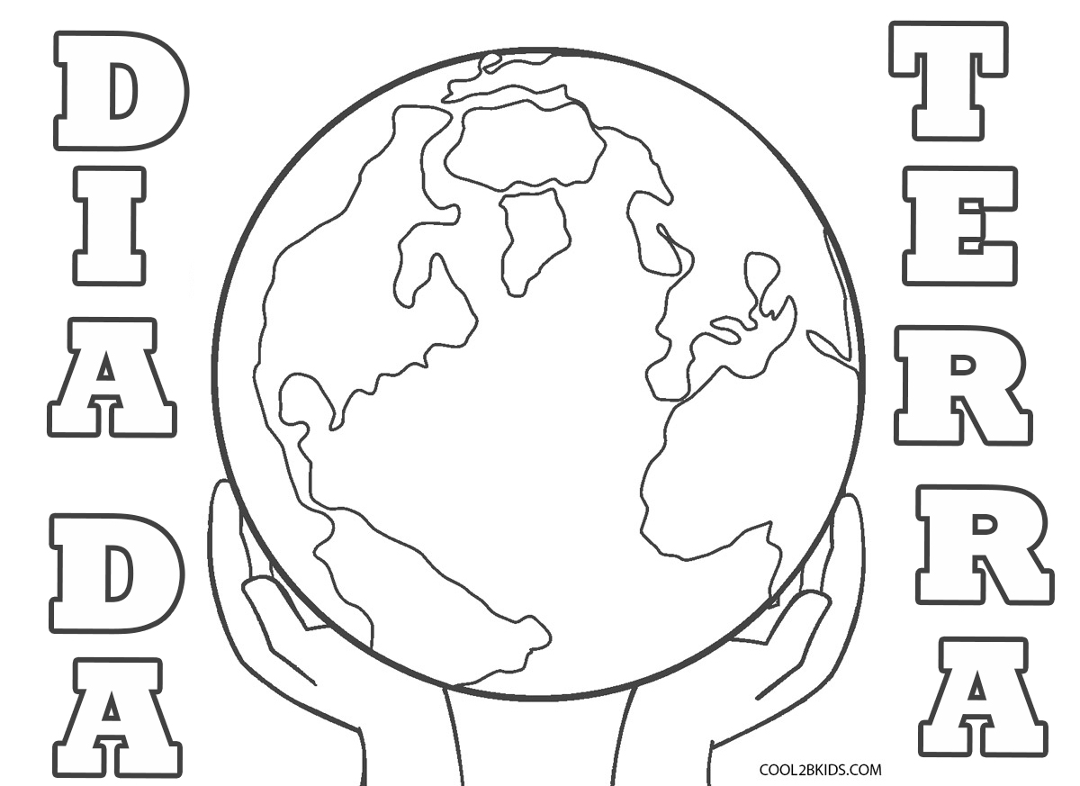 Desenhos De Dia Da Terra Para Colorir Páginas Para Impressão Grátis