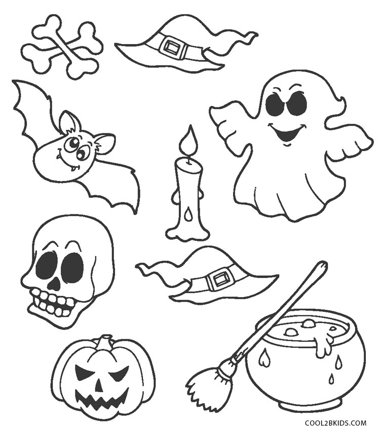 Desenhos de Gatos de Halloween Para Colorir - Cool2bKids