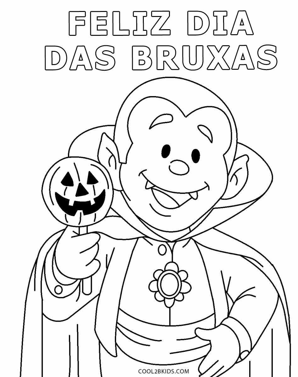 Desenhos para colorir de feliz dia das bruxas com uma piscadela da bruxa  para colorir 