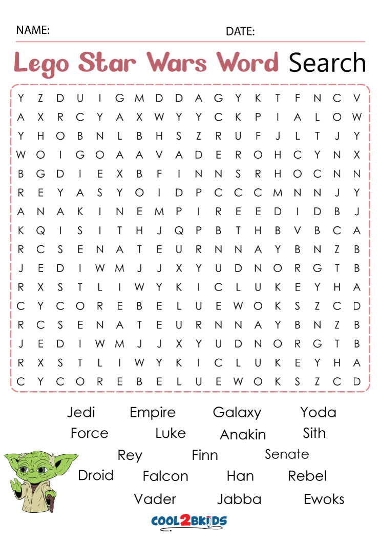 Star Wars Word Search Cool2bKids