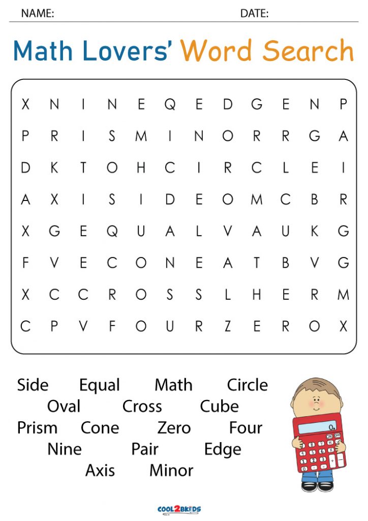 math-word-search-printable