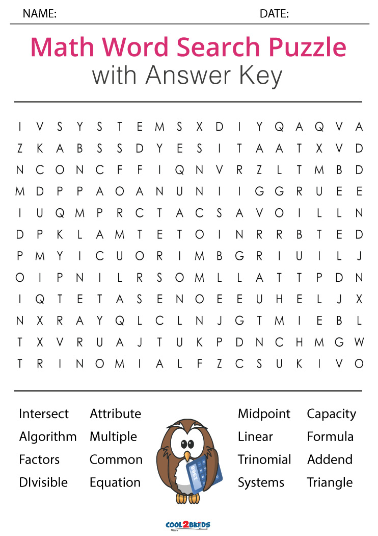 Math Word Search Free Printable Printable Math Word Search Cool2bkids Word Search Printable