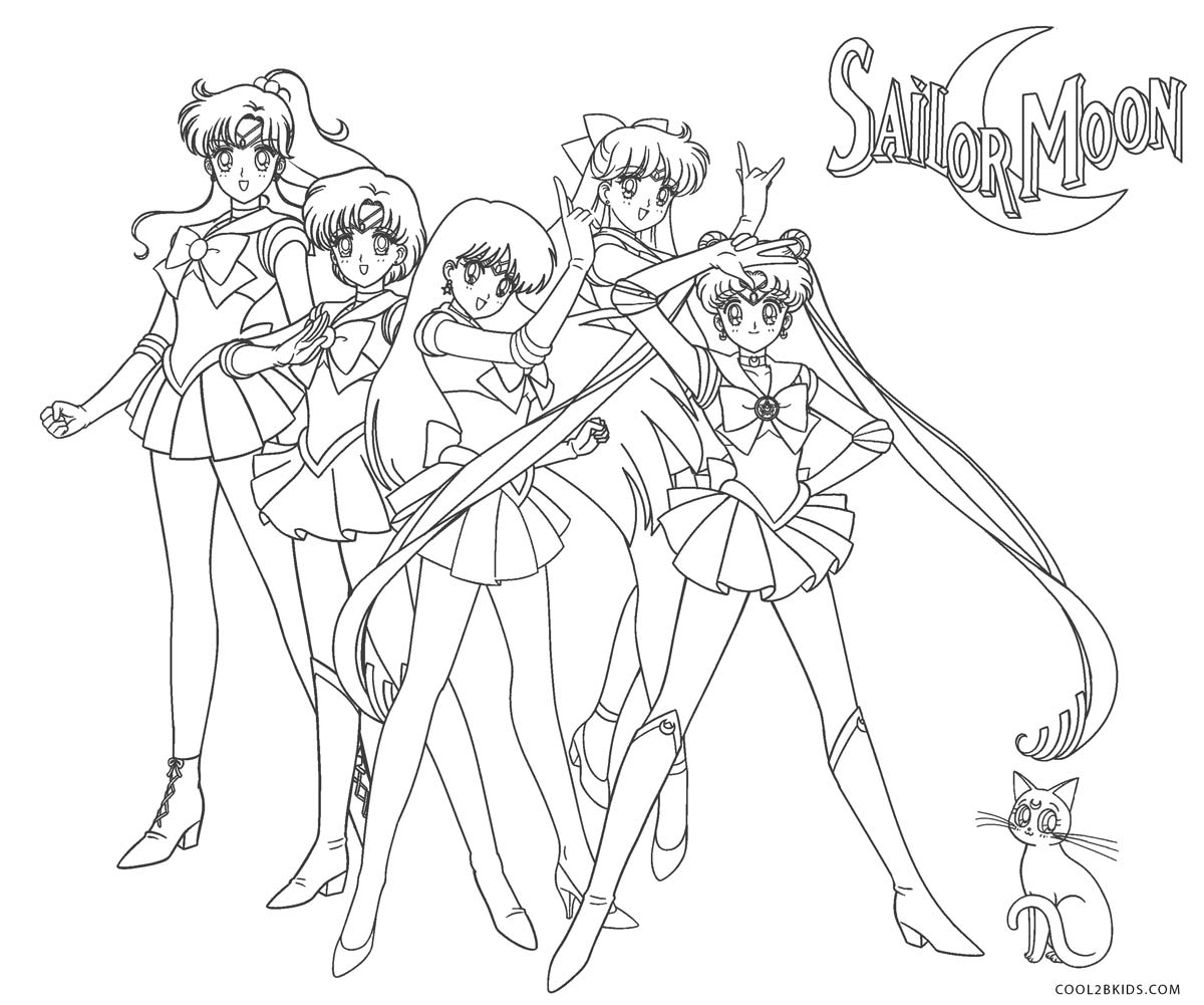 Imagem: Páginas para colorir SAILOR MOON - Melhores amigas