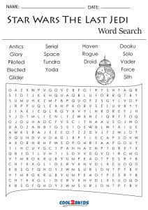 printable star wars word search cool2bkids